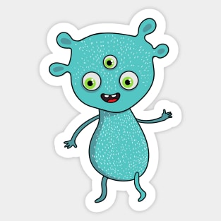 cute cartoon alien Sticker